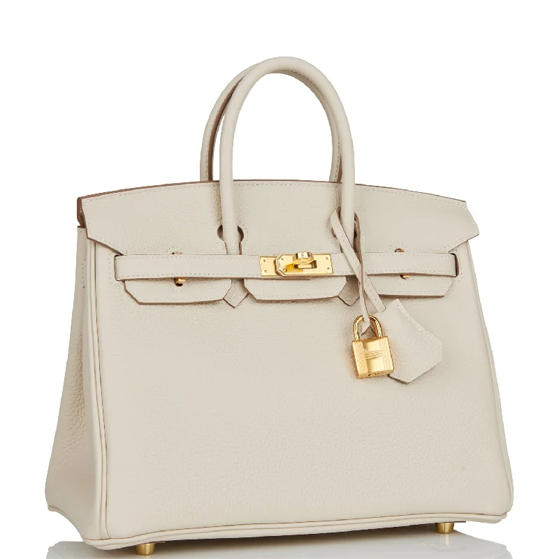 Hermes Birkin 25 Craie Togo Gold Hardware