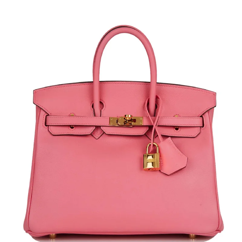 Hermes Birkin 25 Rose Azalee Swift Gold Hardware