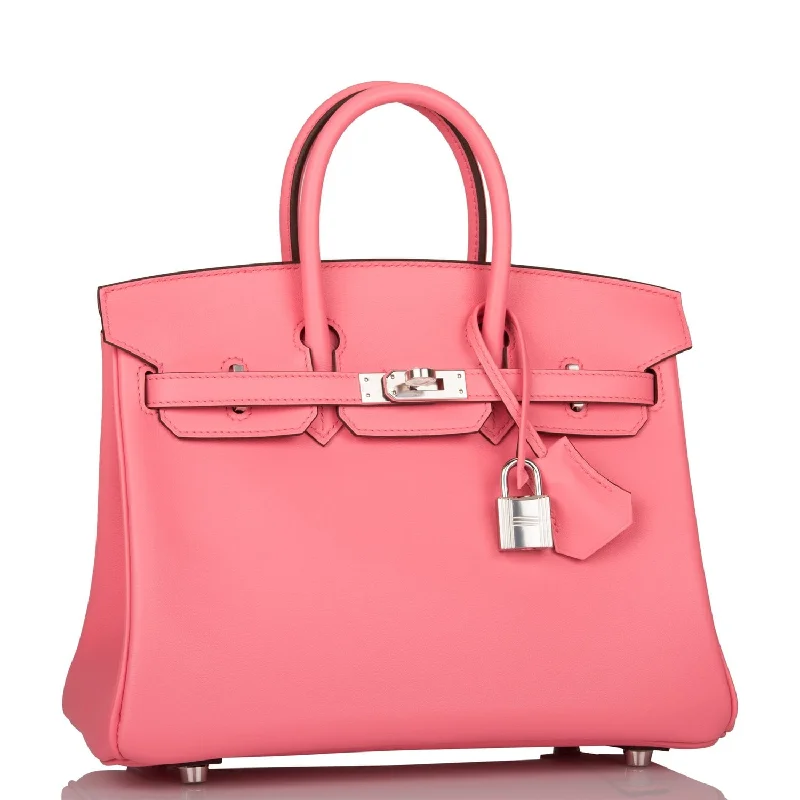 Hermes Birkin 25 Rose D'Ete Swift Palladium Hardware