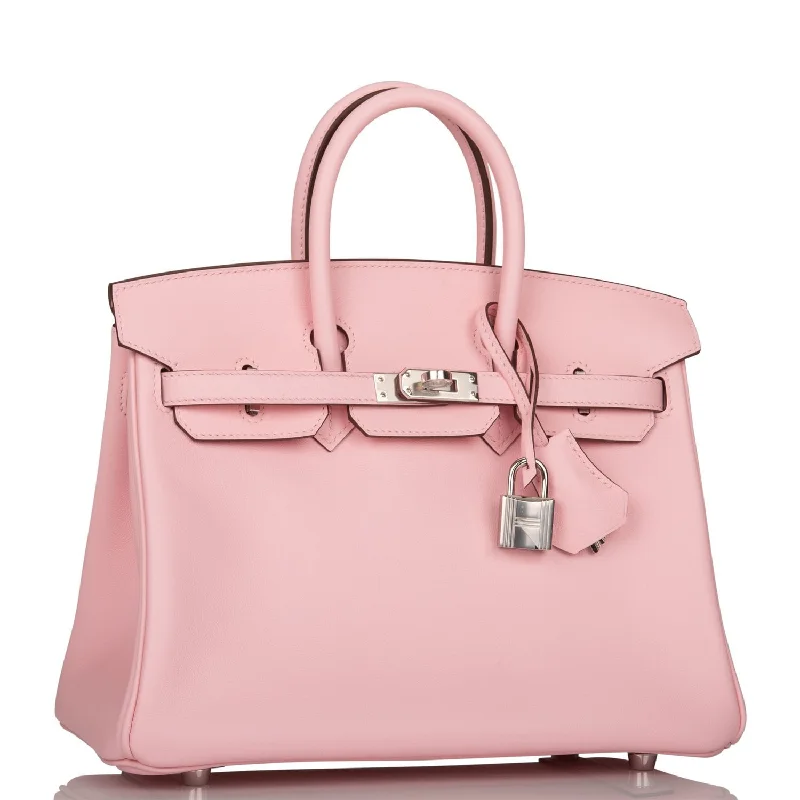 Hermes Birkin 25 Rose Sakura Swift Palladium Hardware