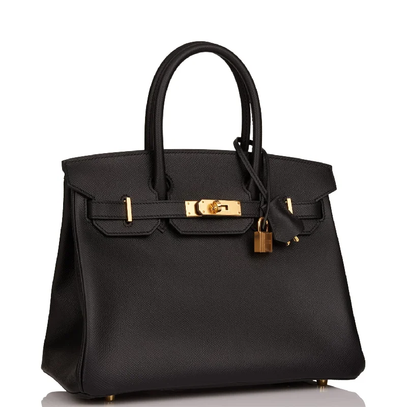 Hermes Birkin 30 Black Epsom Gold Hardware