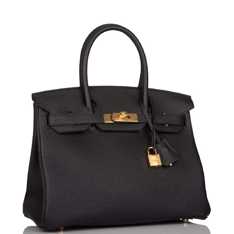 Hermes Birkin 30 Black Togo Gold Hardware