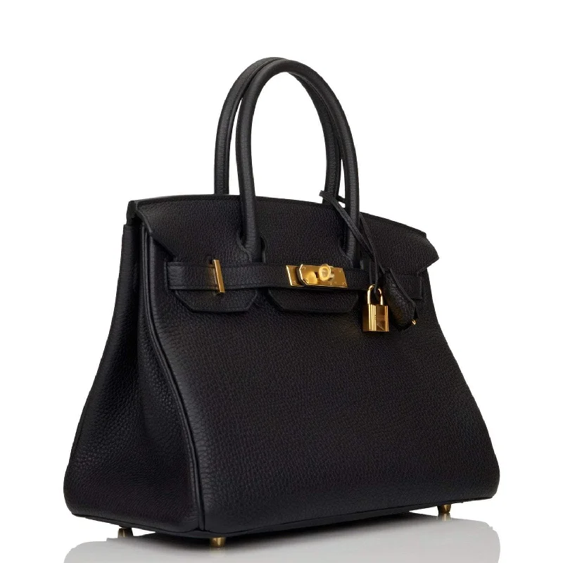 Hermes Birkin 30 Black Togo Gold Hardware