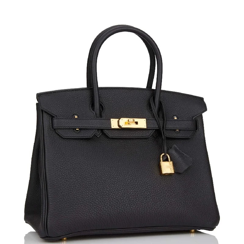 Hermes Birkin 30 Black Togo Gold Hardware