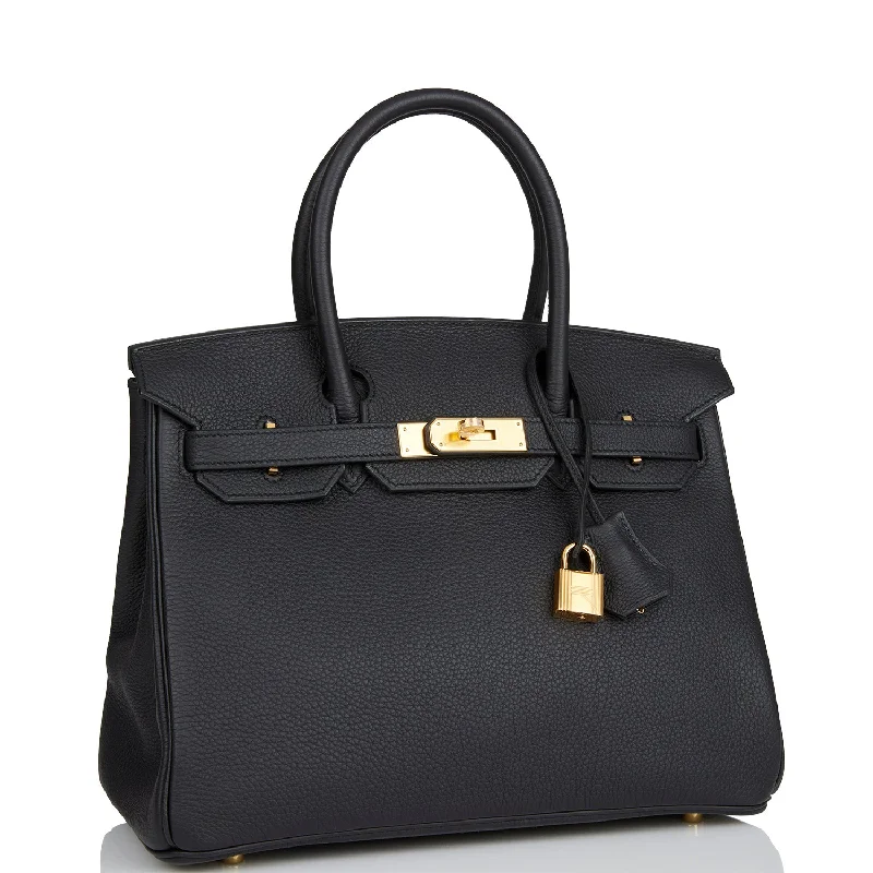 Hermes Birkin 30 Black Togo Gold Hardware