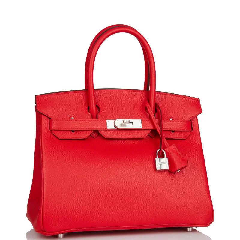 Hermes Birkin 30 Rouge de Coeur Epsom Palladium Hardware