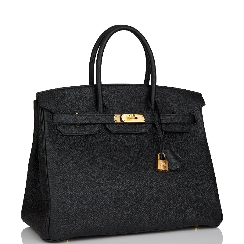 Hermes Birkin 35 Black Togo Gold Hardware