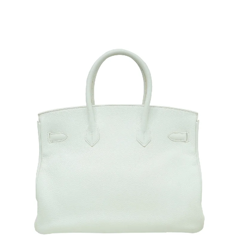 Hermes Blanc Retourne Birkin 35 Bag