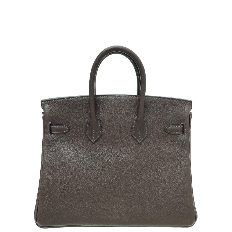 Hermes Ebene Barenia Faubourg Birkin 25 Bag