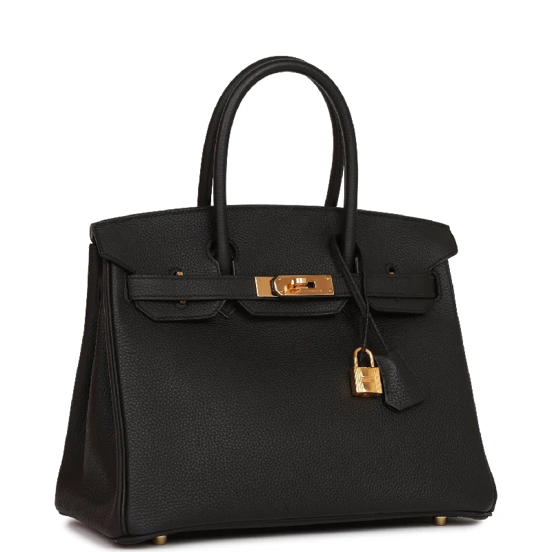 Hermes Birkin 30 Black Togo Gold Hardware