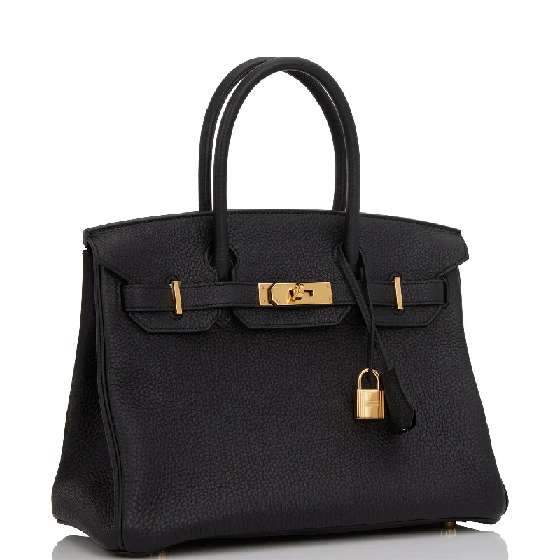 Hermes Birkin 30 Black Togo Gold Hardware