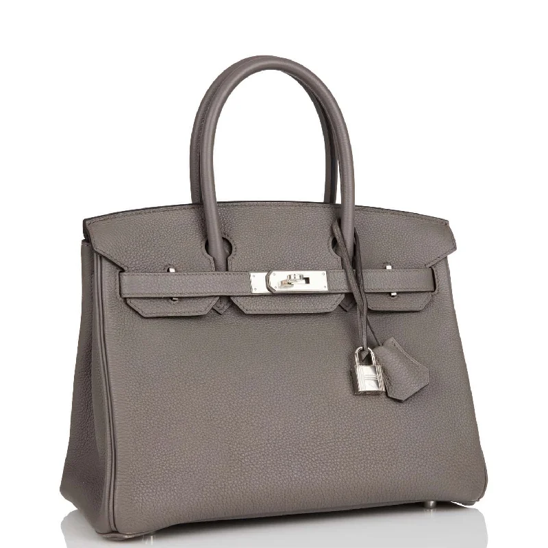 Hermes Birkin 30 Etain Togo Palladium Hardware