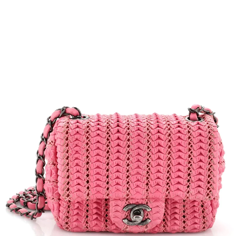 Crochet Flap Bag Lambskin Small